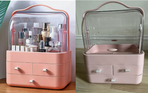 Large pink make cosmetic - up,