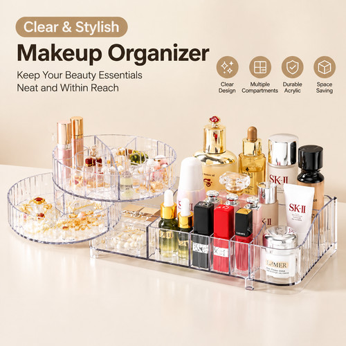 Large makeup storage organiser - makeup,