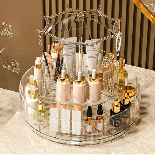 Rotating makeup organiser - rotating,