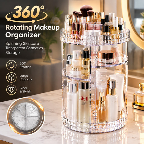360 rotating makeup organiser - rotating,
