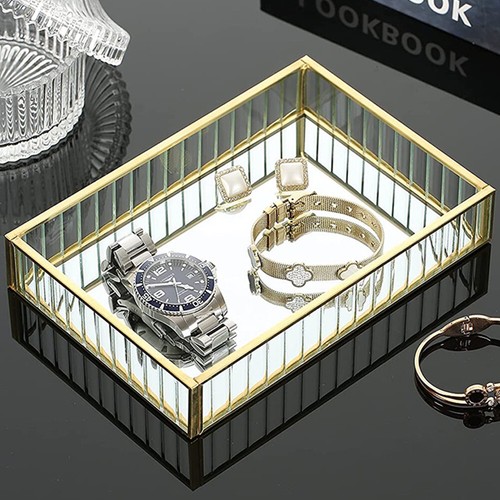 Mirror makeup tray metal - metal, frame